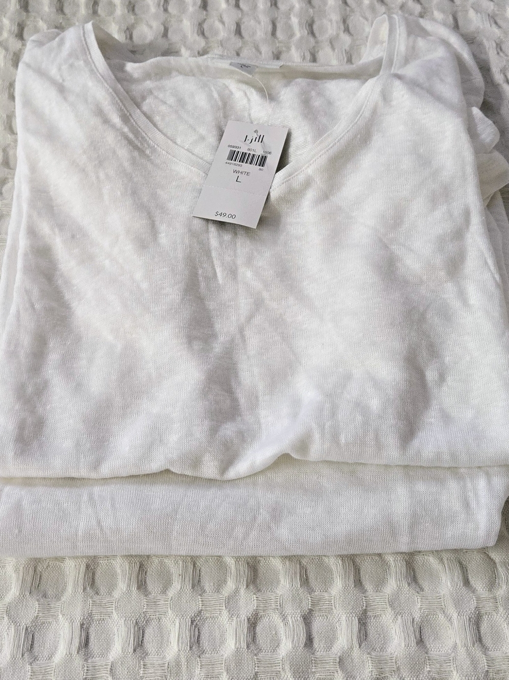 (2) J. Jill White 100% Linen Tops